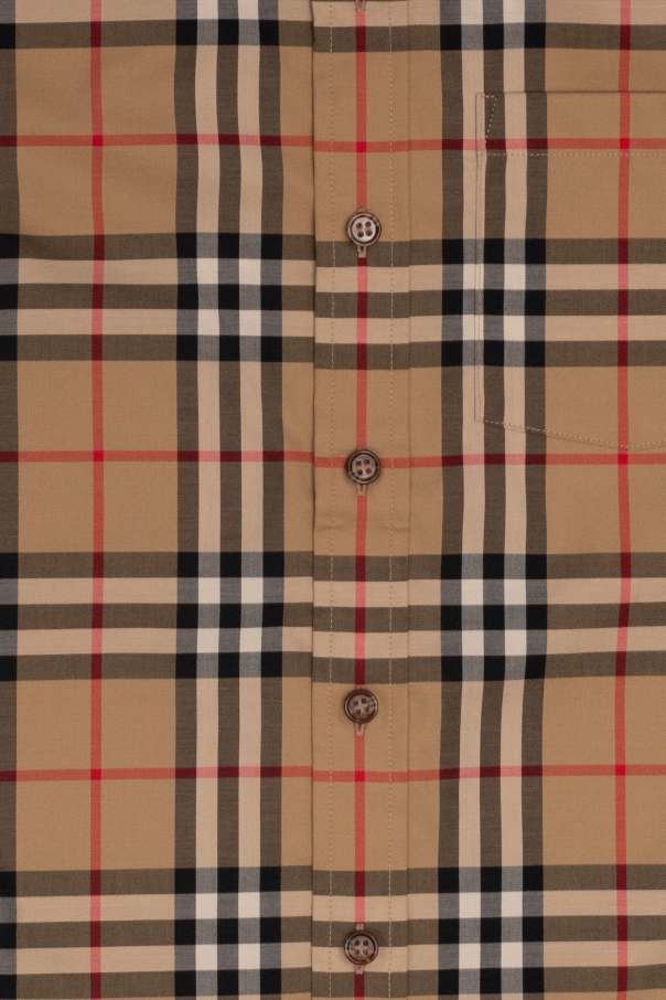 Beige Shirt with short sleeves Burberry Kids - Burberry